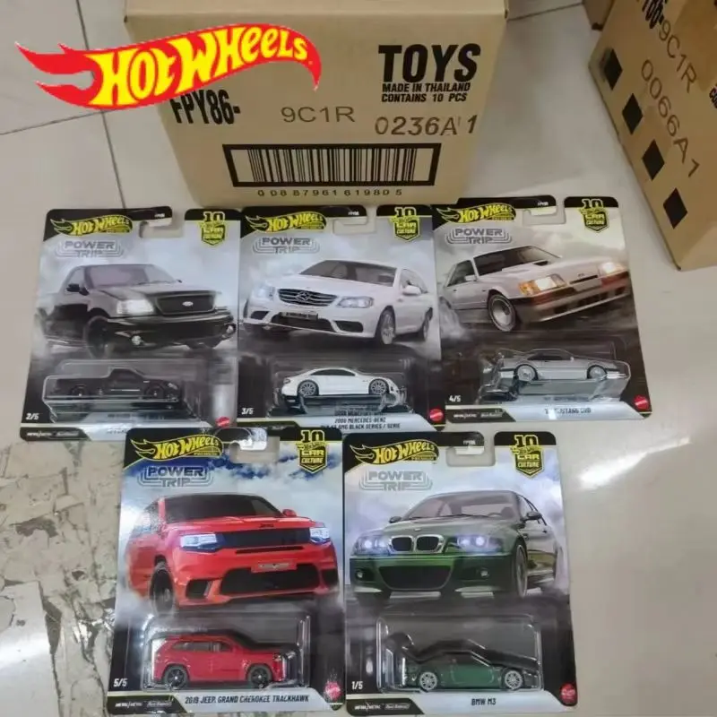

Коллекционные модели автомобилей Hot Wheels Car Culture Power Trip Series FPY86, масштаб 1/64, металлические литые машинки Real Riders: BMW M3, Ford F-150