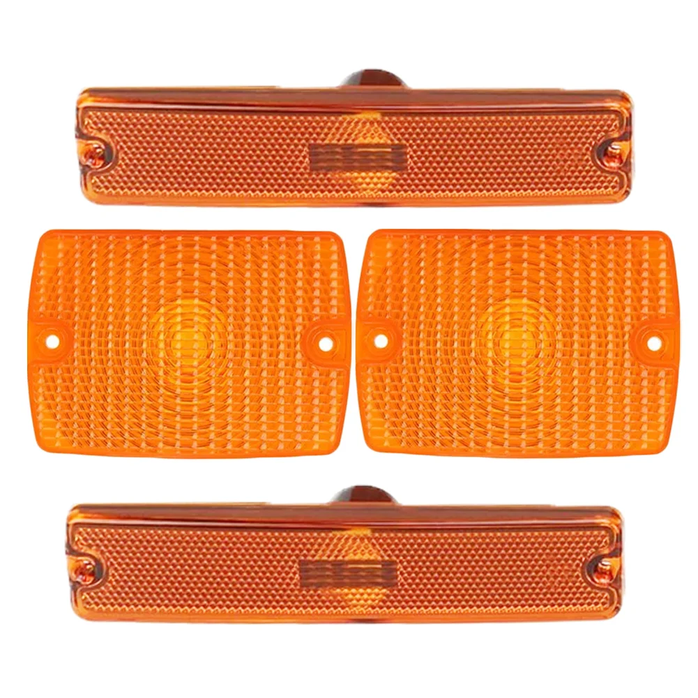 

Turn Light Housings Amber 4pcs Set Compatible with For Jeep For Wrangler YJ 87-95 Side Marker Lamp Replacement