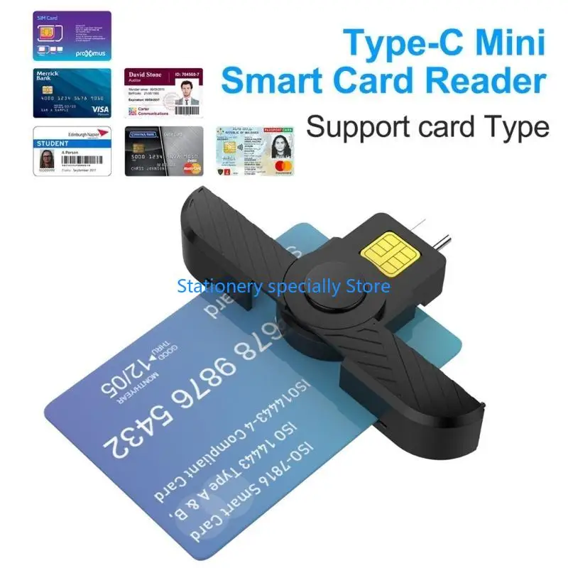 P0RB CAC Card Reader Type-C Tax Drase Adapter SIM-CARD/IC-CARD ADAPTER