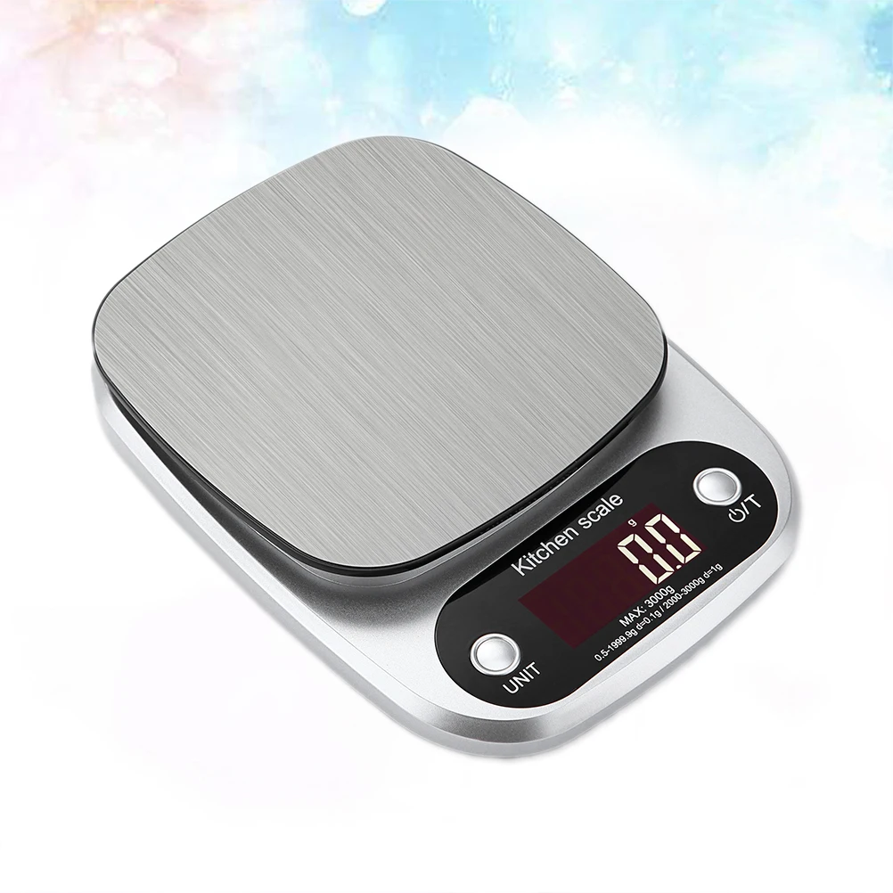 

3Kg 0.1G Electronic Kitchen Food High Precision Stainless Steel Home Use Digital Compact Lightweight For Cooking Baking Kitchen