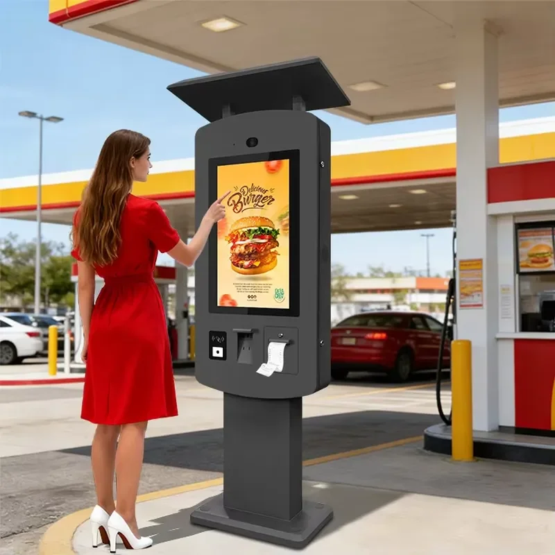 for Sinmar Waterproof Outdoor Payment Kiosk Machine Touchscreen Self Service Ordering Totem for Coffee Shop Restaurant