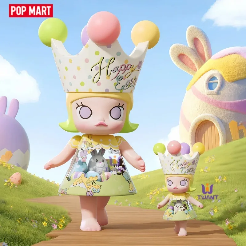 

POP MART Mega ROYAL MOLLY 400% 1000% Коллекционная аниме-фигурка семьи Микки Маусов из пасхальной серии, украшение, игрушка, пасхальный подарок