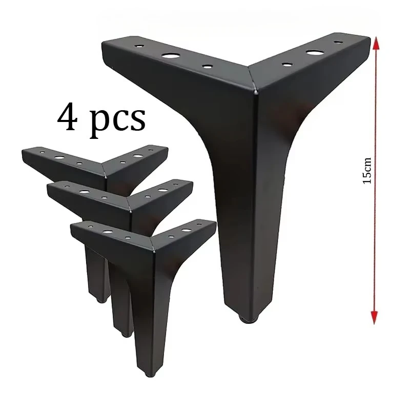 4pcs DIY Replacement Sofa Feet Metal Legs for Furniture Modern Triangle Feet Cabinet Couch Chair Heavy Duty Cabinet Couch Legs