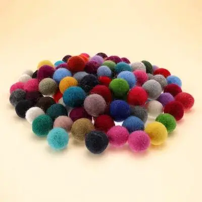 

Hairpin DIY Supplies 100 Pcs 2 Cm Wool Felt Balls for Craft Decorative Garland Clothes Handmade Pompom Decoration Materials