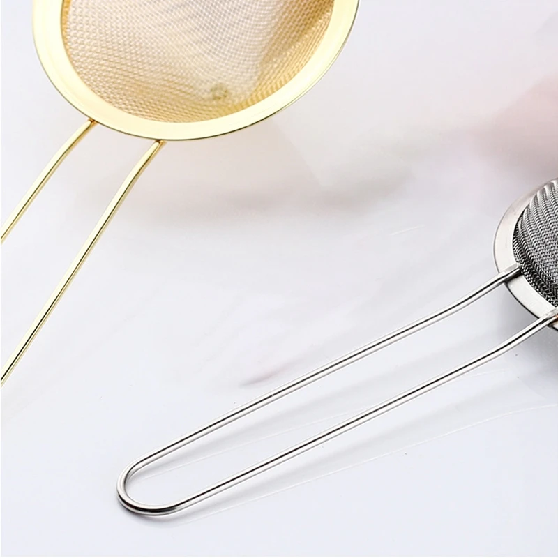 Fine Mesh Strainer, Colander Sieve Sifters With Long Handle For Kitchen Bar Tools Juice Strainer Cooking Metal Colander Drainer