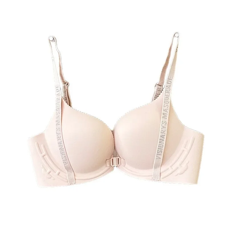KUCLUT Back Thickened Women's Underwear Sexy Exposed Back Letter Strap Bra Ensemble Gather Small Chest Appear Large Anti-Sagging