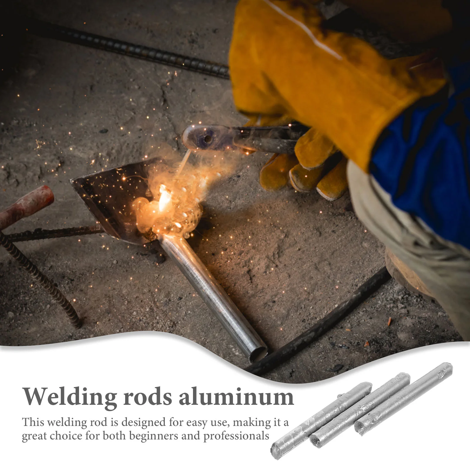 6 Buah Batang Aluminium Tangki Air Batang Universal Suhu Rendah Artefak Las untuk Semua Persediaan Stik Logam Perak