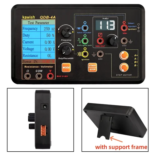 ¡actualizar! Con marco de soporte, bobina de encendido automático, inyector de prueba, válvula solenoide, Motor paso a paso, probador de instrumentos, simulador de accionamiento