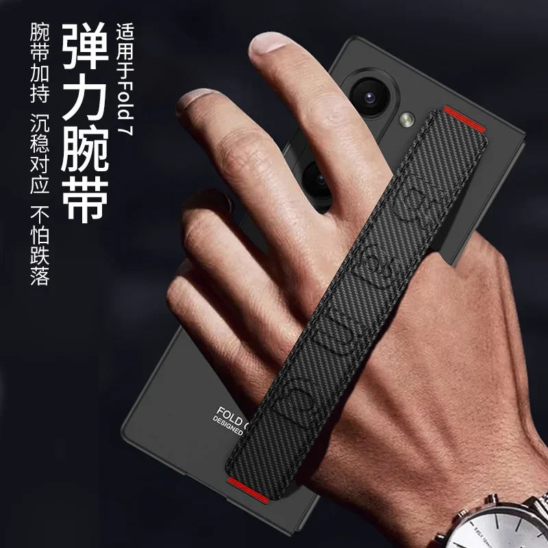 

Высококачественная защитная пленка + чехол для Samsung Galaxy Z Fold 7 6 с тонким эластичным ремешком, поддержкой беспроводной зарядки и прочным поликарбонатным корпусом