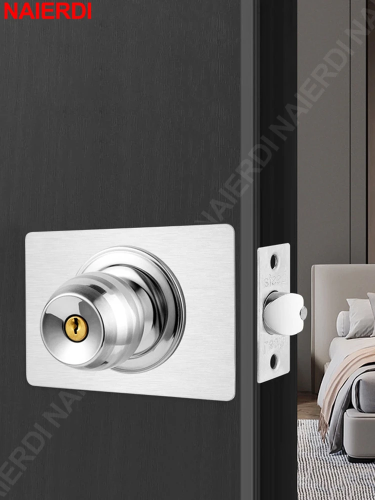 NAIERDI 1/2/4/8 PCS Door Reinforcement Plate,Stainless Steel Door Lock Repair kit,Door Handle Hole Reinforcer Door Hardware