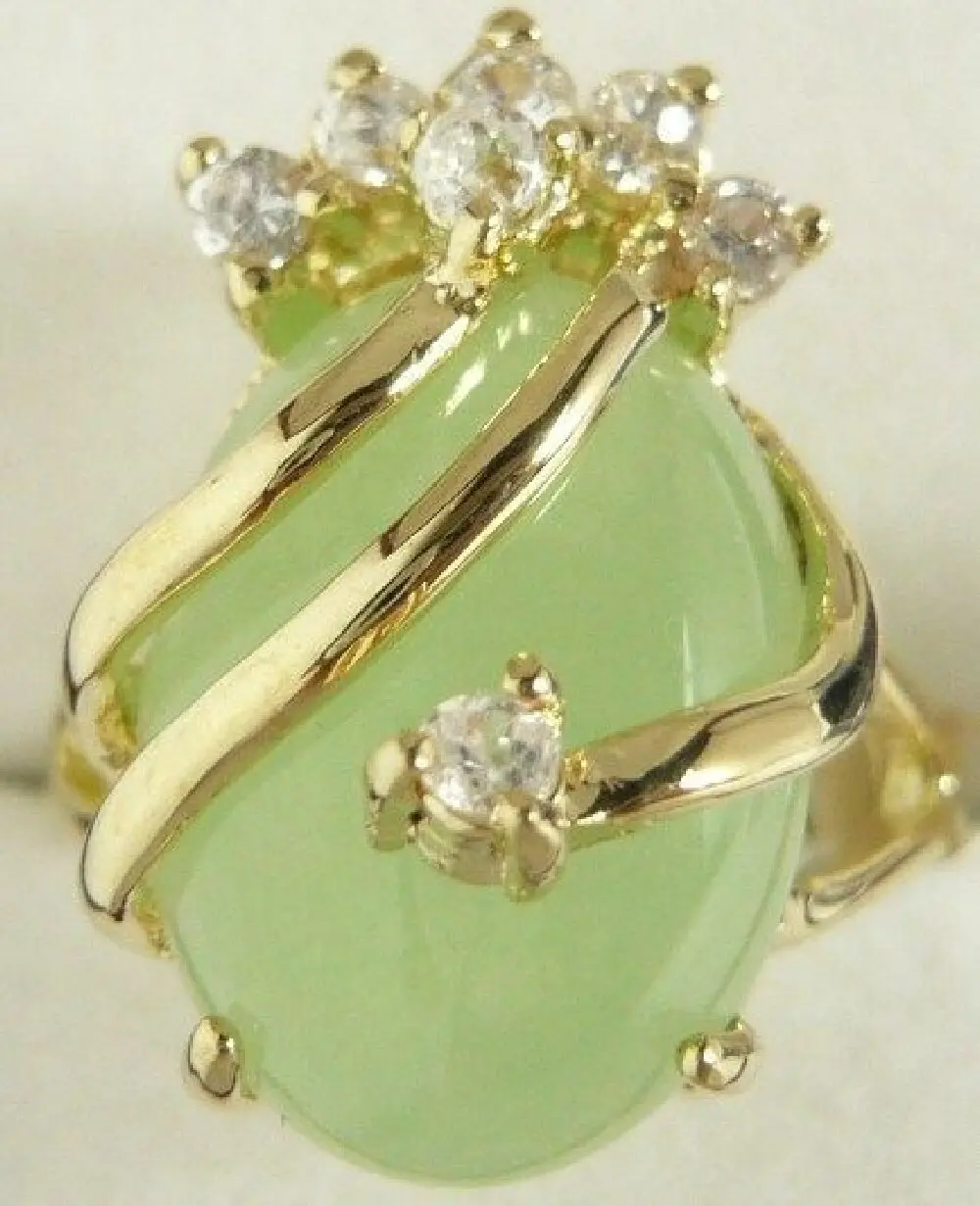 

beautiful & charmming light green jade ring (#7 8 9)