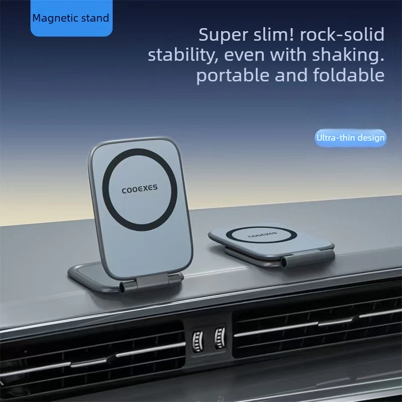 

Magnetic Car Phone Holder Foldable Car Mount Stand For Magsafe iPhone 15 14 13 ProMax Xiaomi Samsung Strong Magnet holder