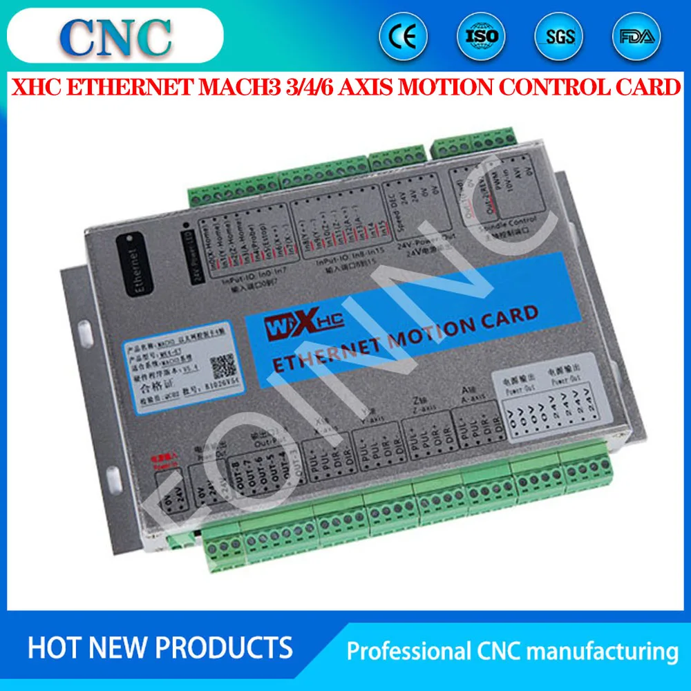 XHC Ethernet Mach3 Breakout Board 3 4 6 Axis USB Motion Control Card Resume 2MHz Support For CNC Lathe Engraver NEWCARVE