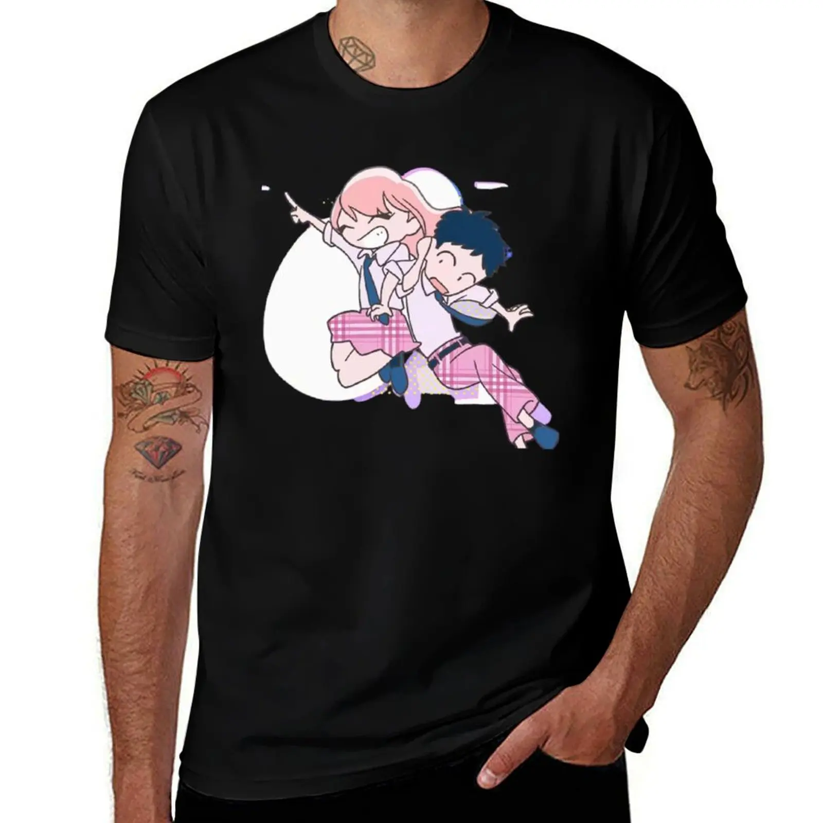 

chibi Marin and Gojo T-Shirt summer tops customs design your own anime shirt topping compression shirt men