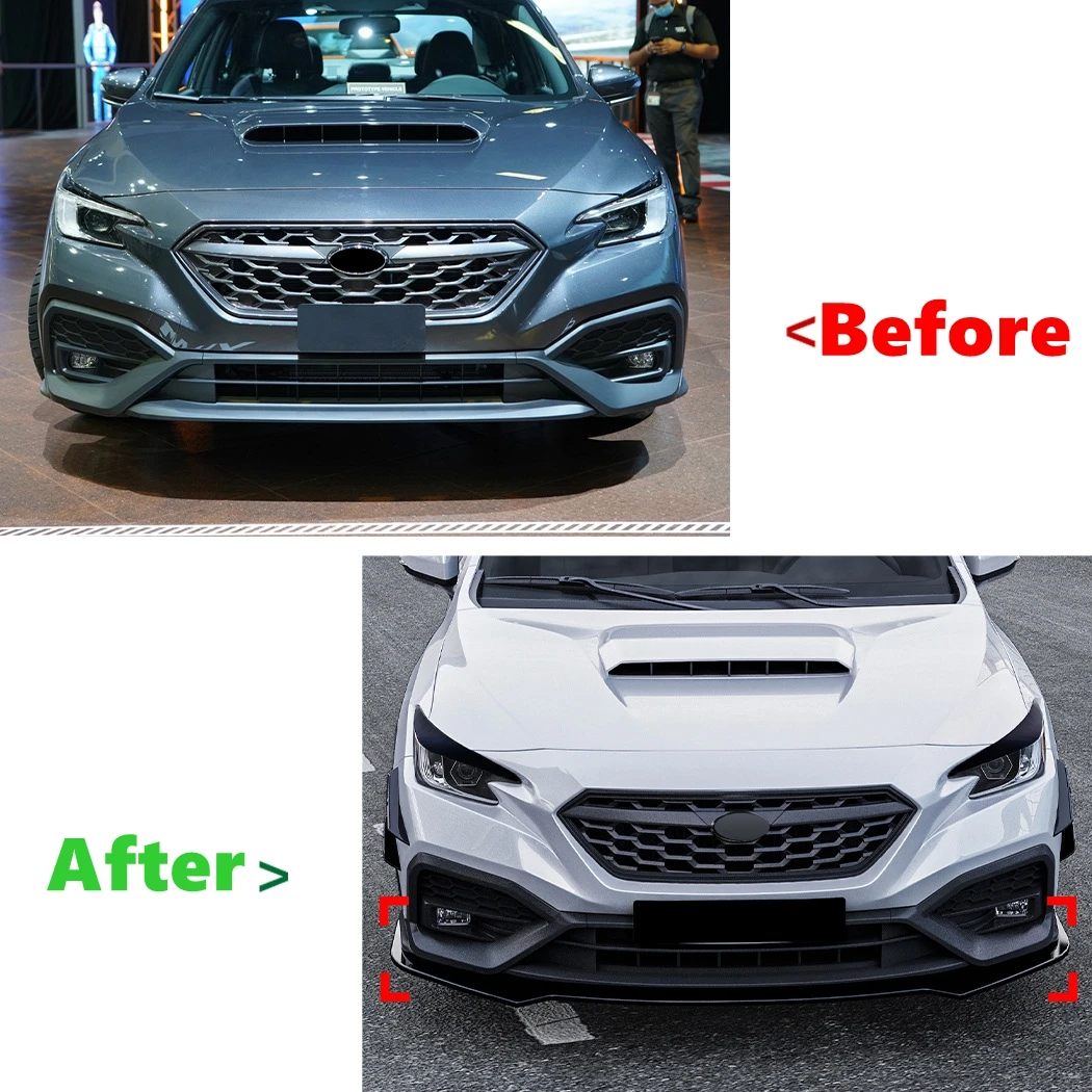 For Subaru WRX STI VB 2022 2023 2024 2025 Front Bumper Spoiler Lip Lower Body Kit Diffuser Splitter Tuning Guard Car Accessories