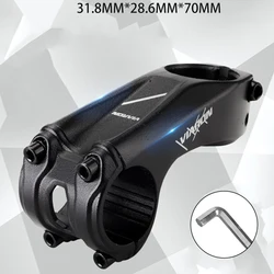 Mtb Bicycle Handlebar Stem 31.8mmx70mm 17 Degree XC Mountain Bike Handle Bar Stem For 28.6mm Front Fork Cycling Accessory Parts