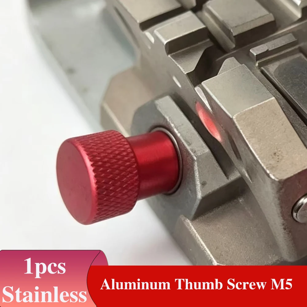 1pcs Aluminum Thumb Screw M5 (D12x20/ D12x20) Aluminum Alloy Knurled Head + Stainless Steel Thread Hand Grip Knob Step Bolt