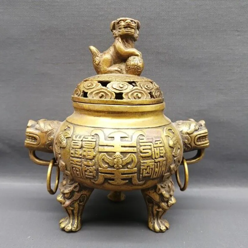 

Латунная курильница для дома, гостиной, орнамент, латунная курильница, лев, курильница, украшение, подарок