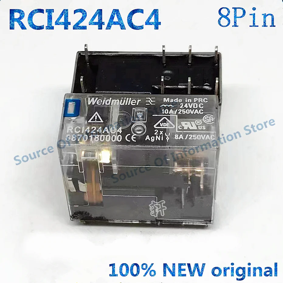 

1PCS Relay RCI424AC4 24VDC 8Pin 100% New origina