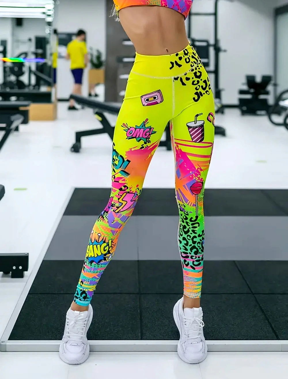 Printed Yoga Pants Tight-Fitting Waist-Lifting Hip-Lifting Leggings High-Elastic Form-Fitting Fitness And Sports Pants Yoga Wear