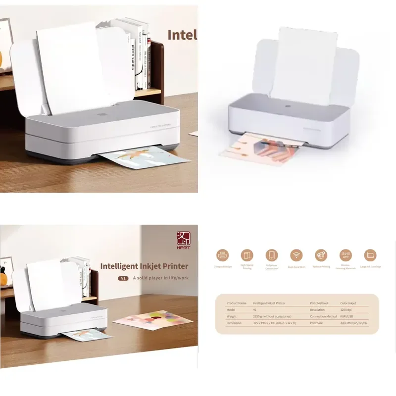 A4 Color V1 Inkjet Mini Portable Printer New Mi 3-in-1 Smart Photo Printer with Remote Print Copy Scan Inventory