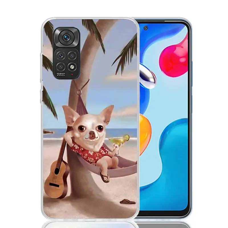 Chihuahua Puppy Teacup Dogs Phone Case For Xiaomi Redmi Note 13 12S 12 11S 11T 11E Pro Plus 10S 10 9S 9 8T 8 7 Art Customized Co