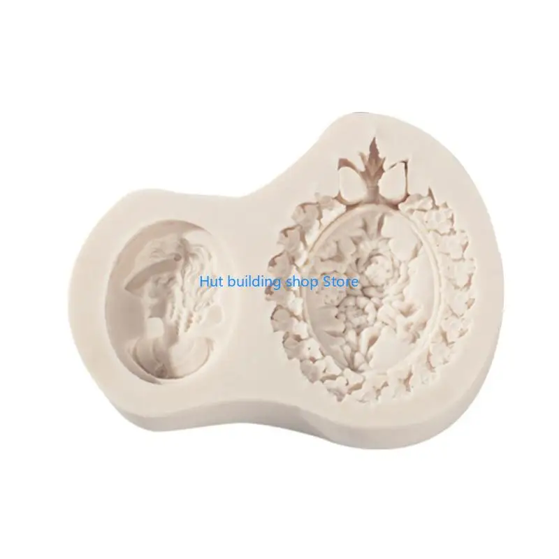 T21C Embossed Picture Frame Silicone Mould Cupcake Top Decorations Fondant Mold Craft