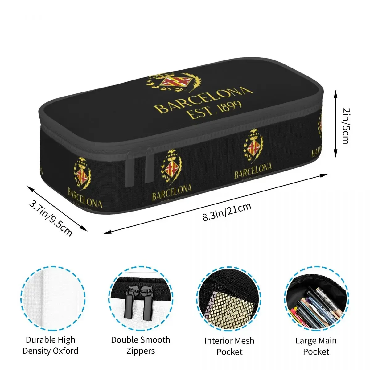 Barcelona Pencil Case for Kids Gifts Pen Box Pencil Bag Stationery Supplies Pen Holder Bag