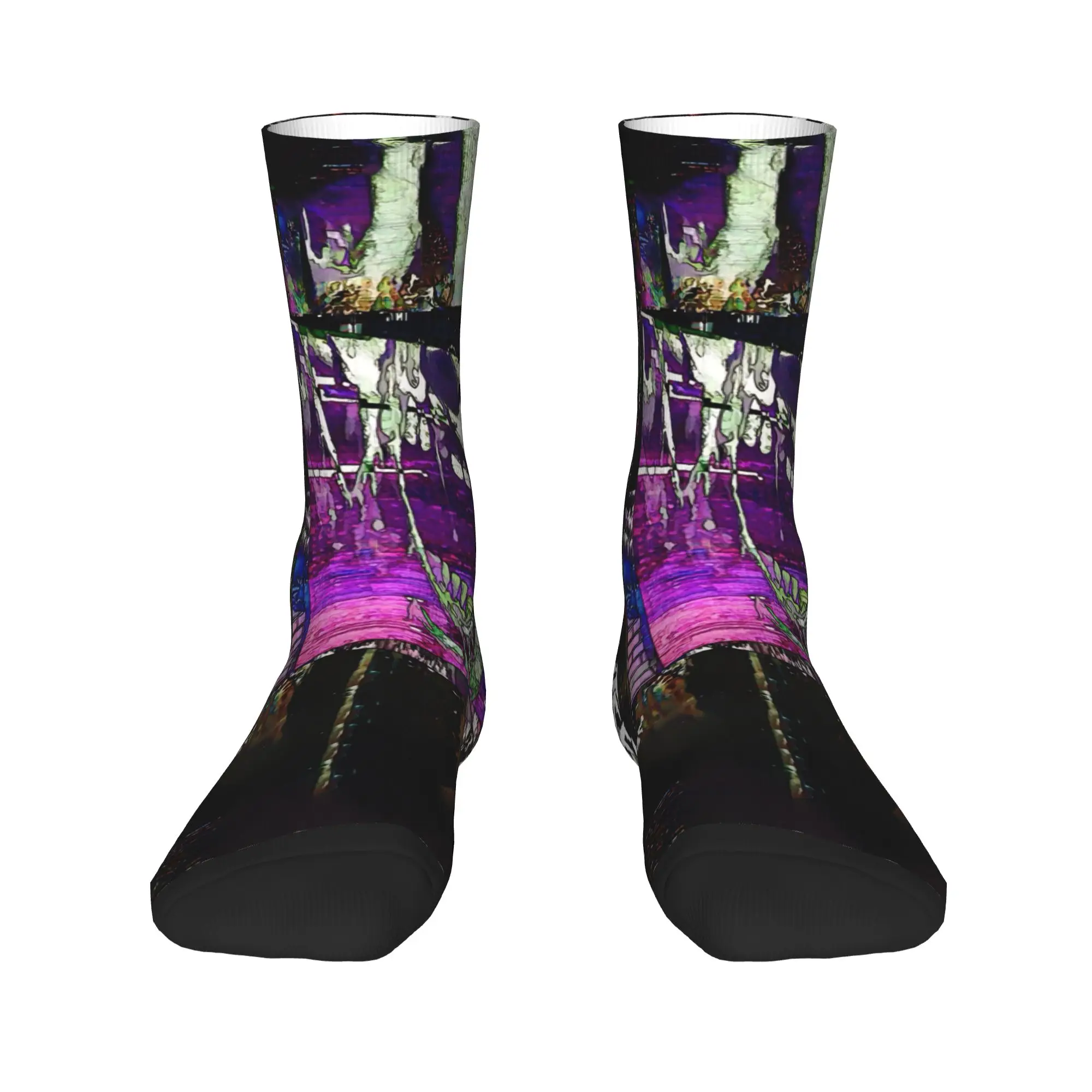 Sewerslvt لدينا أوقات جيدة معًا جوارب جرافيك عصرية جوارب خريفية غير قابلة للانزلاق للنساء والرجال جوارب مريحة لركوب الدراجات