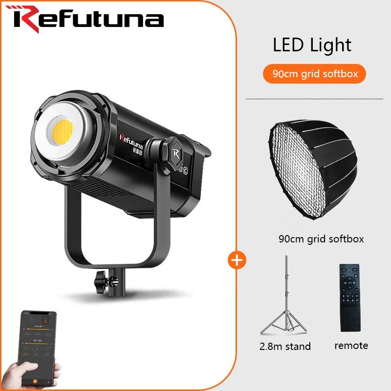 Photography LED Light Professional Video Studio Light APP Control 2.8M Stand 90cm Deep Softbox Soft Box Lighting Kit