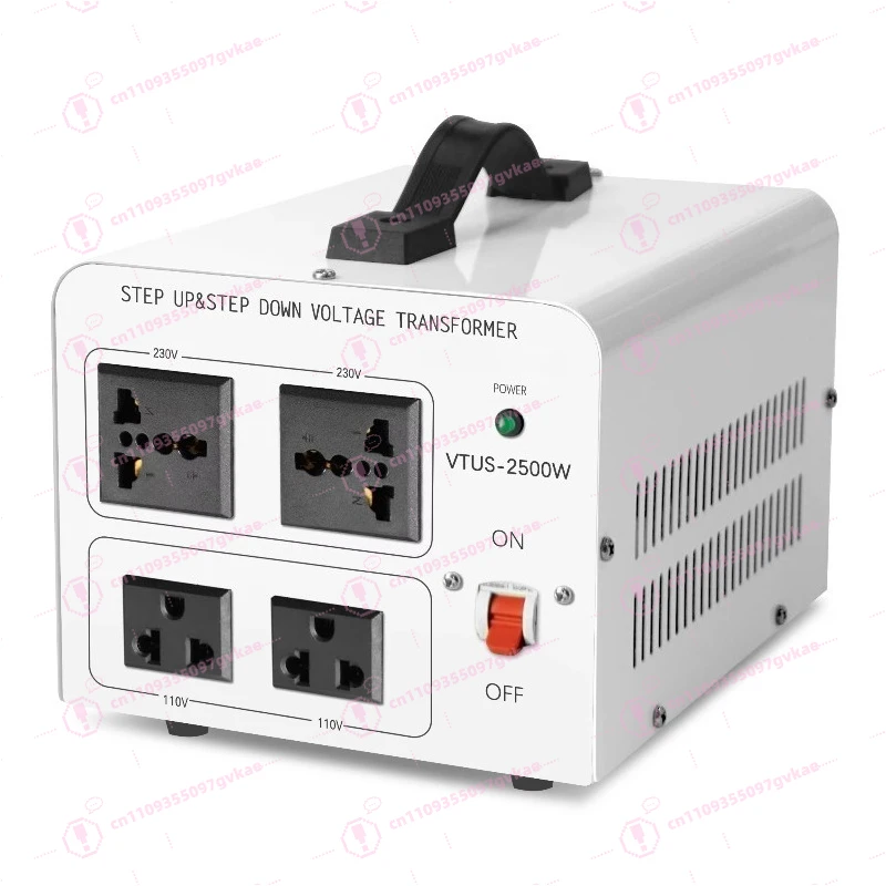 2500W 2KVA Transformer Single Phase 220V 110 V Step Up & Step Down Toroidal Transformer 220 To 110 Voltage Converter