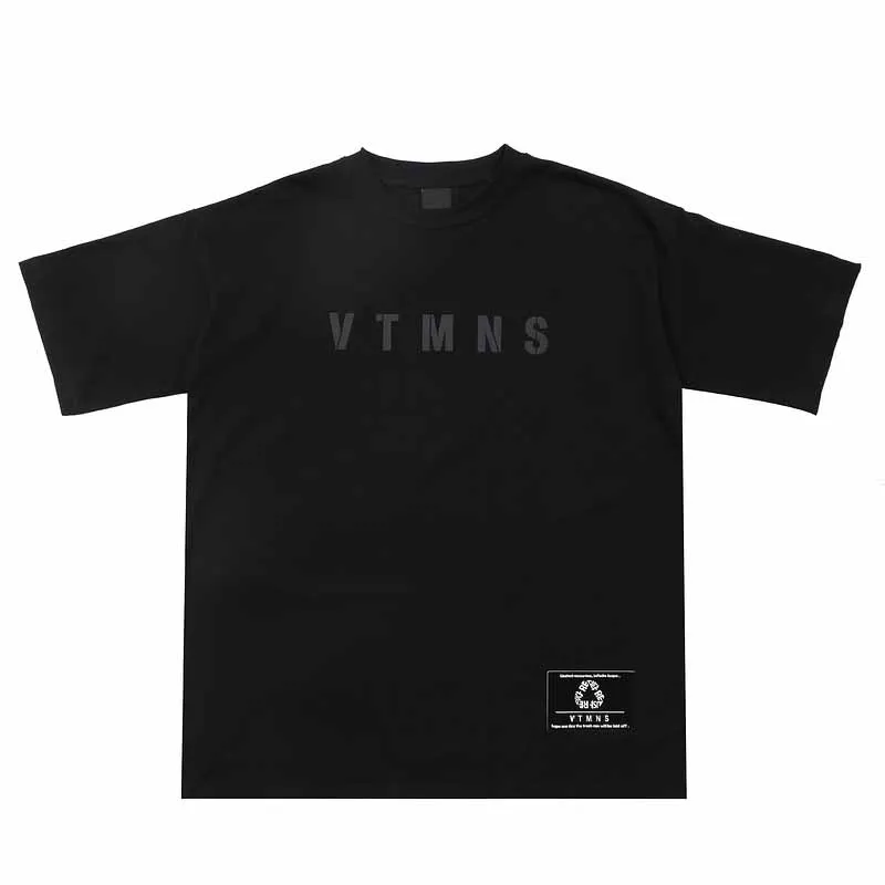 

2025 High Quality VT Logo Printed Women Men T shirts Tees Hiphop Oversized Men Casual T shirt
