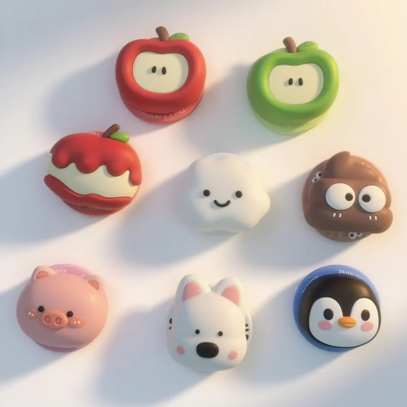 Magsafe Griptok 3D Uroczy Stojak na Telefon z Kreskówką, Bezprzewodowe Ładowanie, Składany Uchwyt dla Dziewczynki na iPhone'a