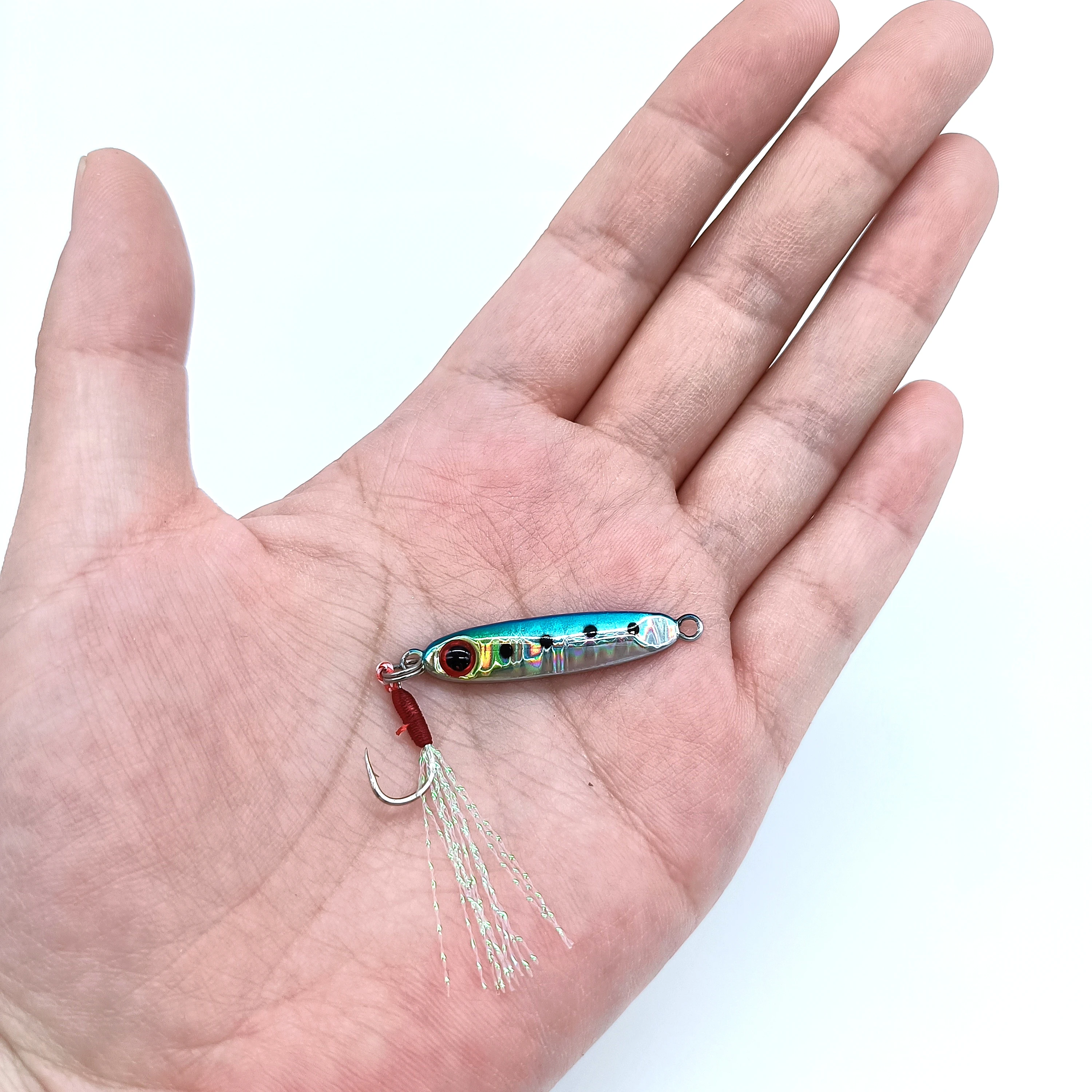 HOOFISH 1PCS Microjigging Angeln Locken 5,5g/32mm Mini Jig Köder Isca Künstliche Jig mit Einzel Haken angeln Zubehör – Detail 7