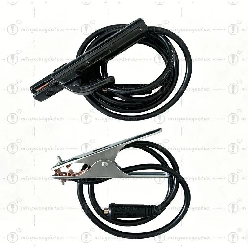 Welding Clamp Wire+grounding Clamp Wire, 2pcs Welding Machine Accessories, 10-25 Quick Connectors, Suitable for MMA, Etc