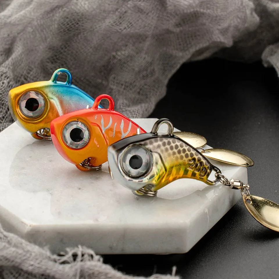 WALK FISH 10g 20g 30g VIB Tail Spinning Balance Rotating Metal Jig Vibration Bait Spinner Spoon New Fishing Tackle Sinking Lure image 4