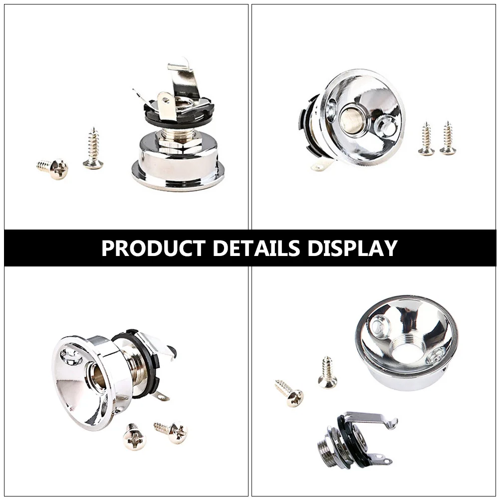 

Electric Guitar Jack Socket Metal Replacement Durable Long-Lasting Guitar Socket Plate Professional Accessory Pickup Jack
