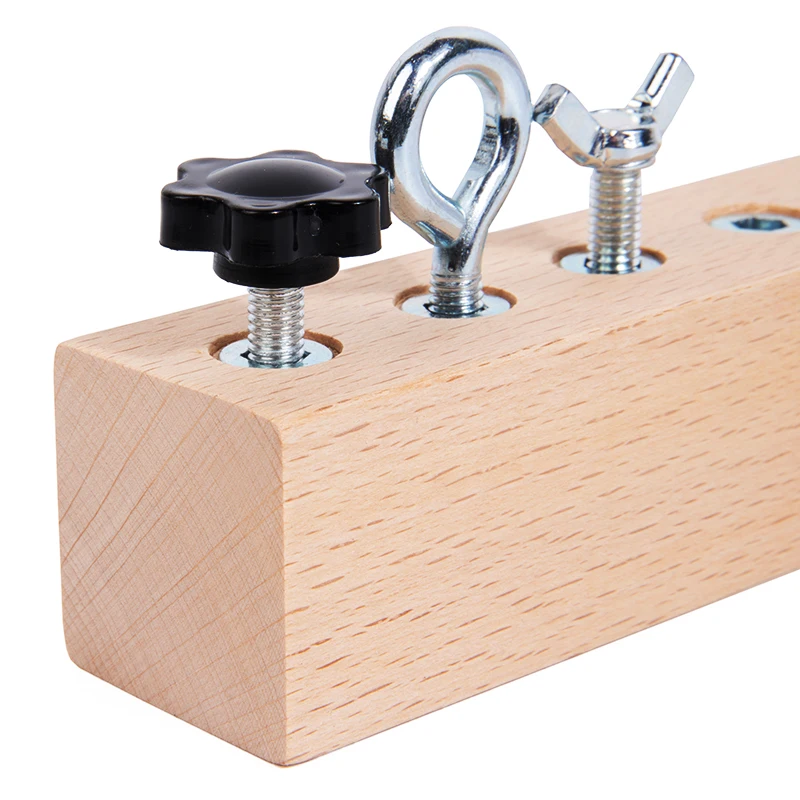 لعبة تفكيك صامولة المسمار الخشبية للأطفال - التعليم المبكر للتدريب على المهارات الحركية الدقيقة من مونتيسوري لتحسين الصبر والتركيز