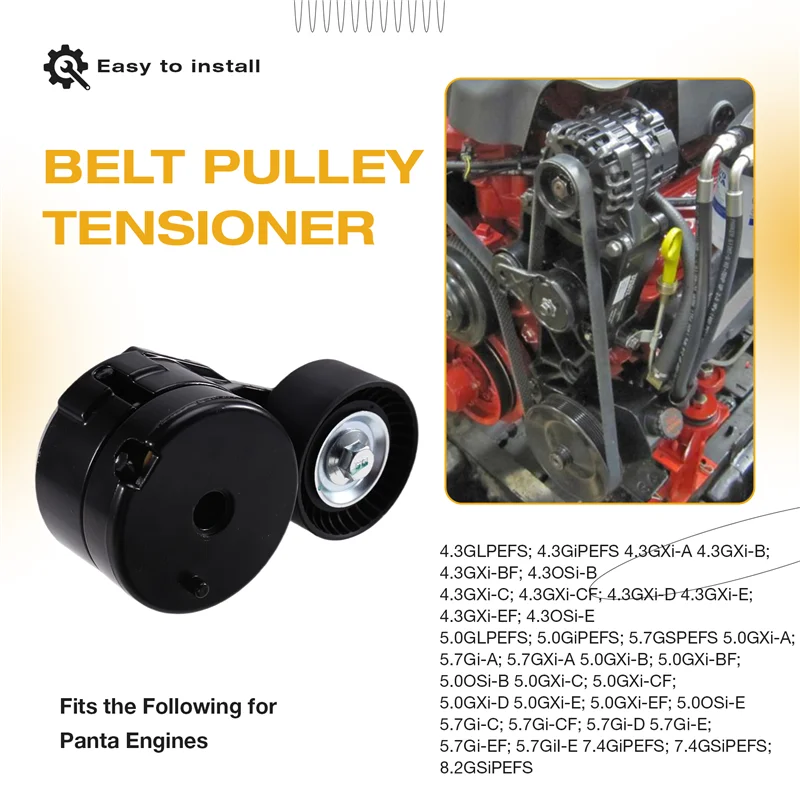 

ABXN-3860079 Tensioner Belt Pulley For Volvo Penta 4.3L 5.0L 5.7L 7.4L 8.2L W/Serpentine Belt