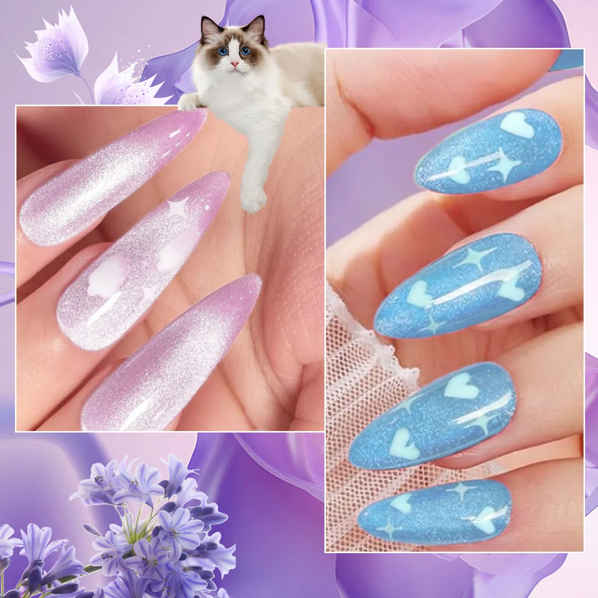 7ml 15 colors new rainbow sparkling porcelain white glass cat eye gel nail polish, fashionable and dynamic