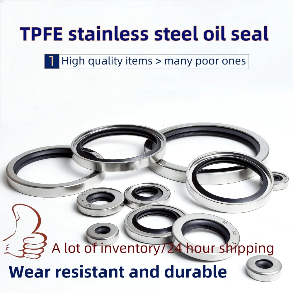 

PTFE shaft seal 110*115*120*125*130/135/140/145/150*10/12/15/19/22mm stainless steel oil seal air compressor accessories