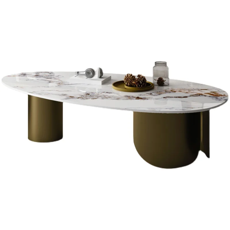 

Italian style, light luxury, rock slab, TV cabinet, coffee table, storage, modern, simple