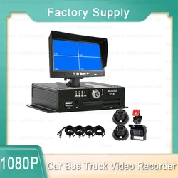 Truck SD Card MDVR Set Vehicle Monitoring Video Recorder Surveillance 4 Channel Mobile Dvr Camera Kit