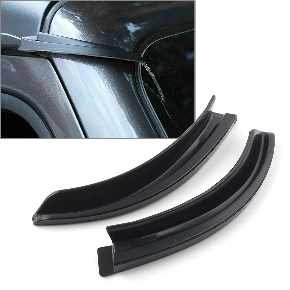 2Pcs Car Roof Water Rain Gutter Rainwater Shield Extension Trim Accessories For Jeep Wrangler JL JLU 2018 2019 2020 2021