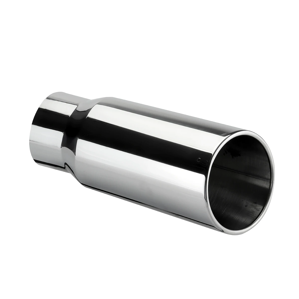 Universal 4 Inch Inlet 5 Inch Outlet Exhaust Tip 12 Inch Length Tailpipe Anti-Corrosive Car Straight Exhaust Tail Throat