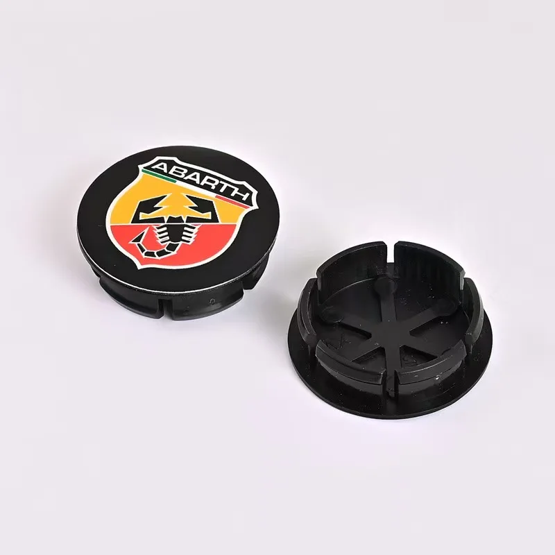 4 Pieces 50mm For Scorpion Abarth 5CC 1100 500 Alloy Auto Wheel Rim Center Cap Cover Hub Dust-proof Covers Car Styling 4 Pieces