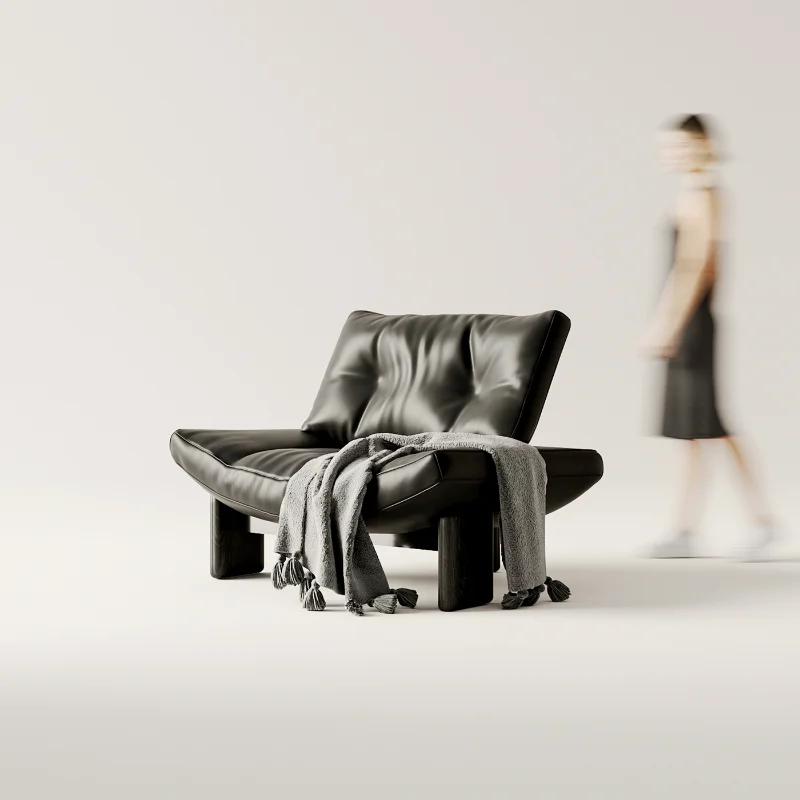 ماكياج الجلود كراسي غرفة المعيشة مريحة بار البراز Tumbonas كراسي غرفة المعيشة مضمد غرفة نوم Fauteuil شرفة الأثاث #1