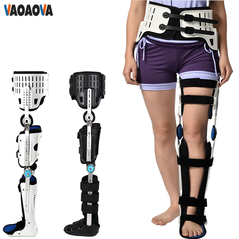 Supporto per ginocchio Brace Hip caviglia piede ortesi frattura della gamba paralisi dell'arto inferiore Hip Walking Fixed With Walking Boots Brace Knee