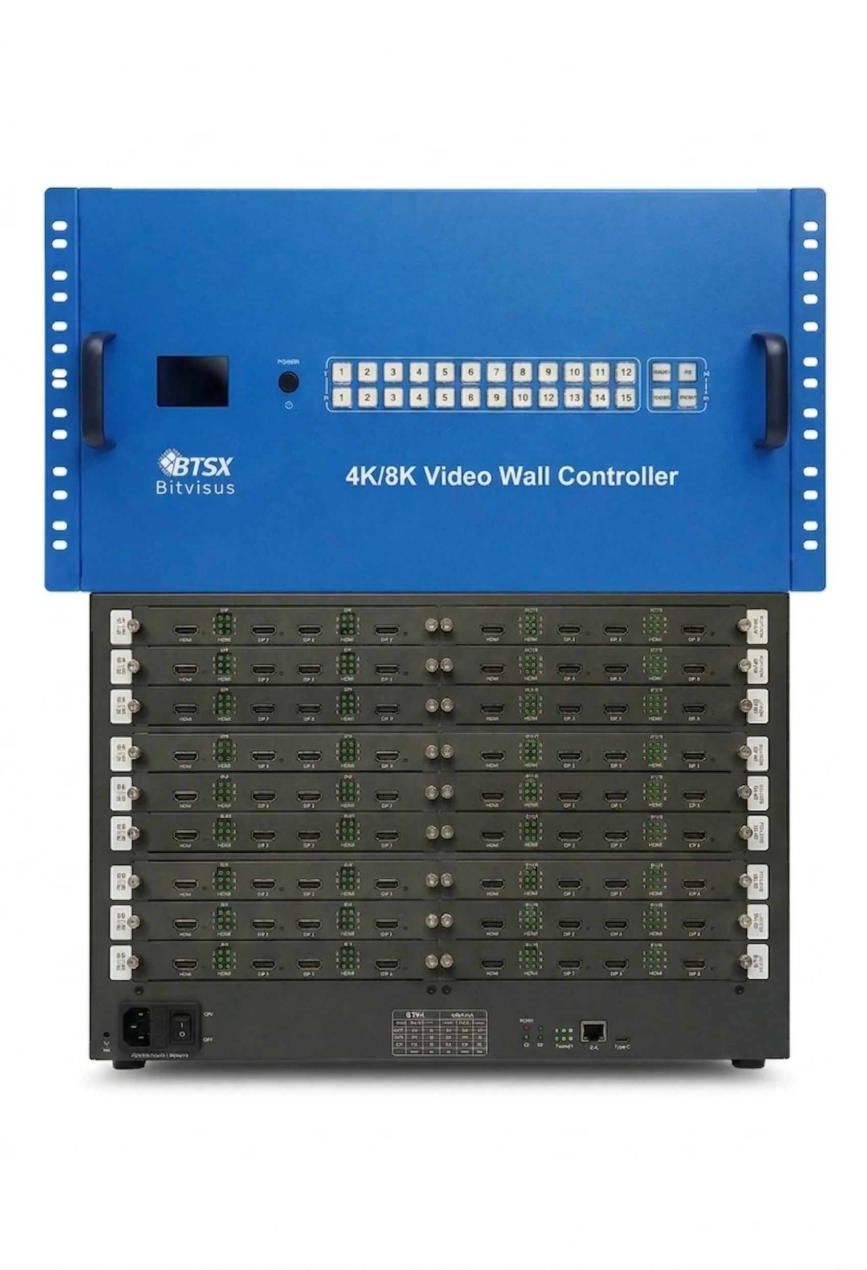 Modular Card-Insert 36x4K60 HDMI2.0 Seamless Matrix Switcher Video Wall Processor for Command Center Conference Exhibition Hall