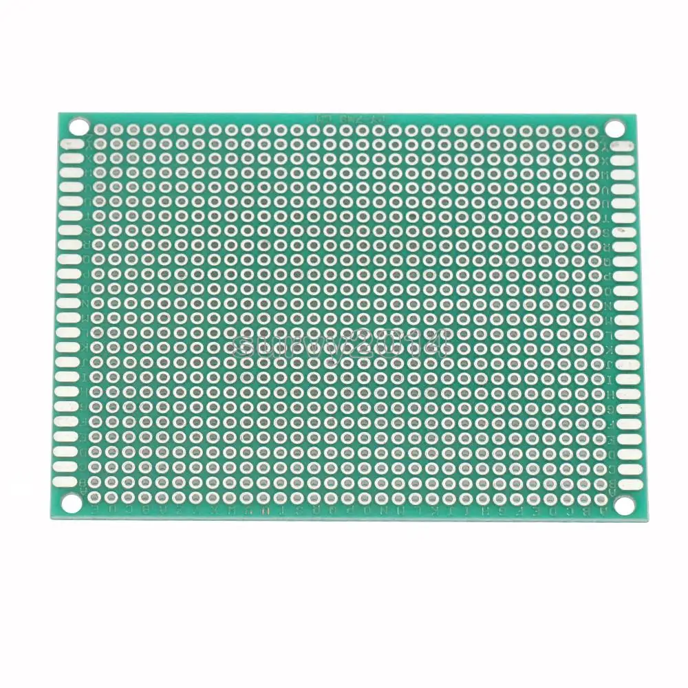 PCB 7x9 cm,7x9 cm,ダブルコーティング,リジッドユニバーサル,両面,PCB 2.54mm,緑